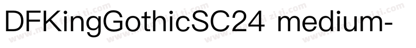 DFKingGothicSC24 medium字体转换